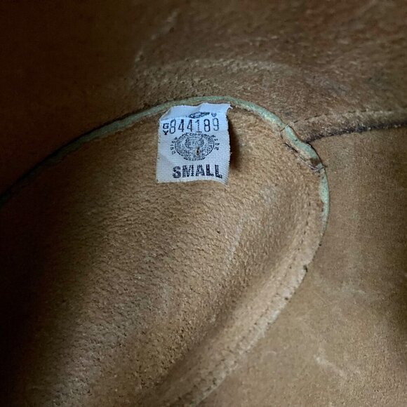 Vintage United Hatters Millinery Leather Cowboy Hat w/ Feathers USA Size Small - Picture 8 of 9